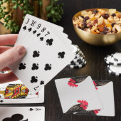 Zwarte rooster pokerkaarten (Insitu)