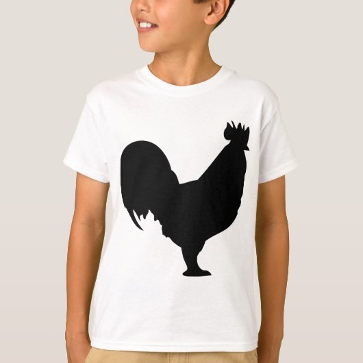 zwarte rooster t-shirt (Voorkant)