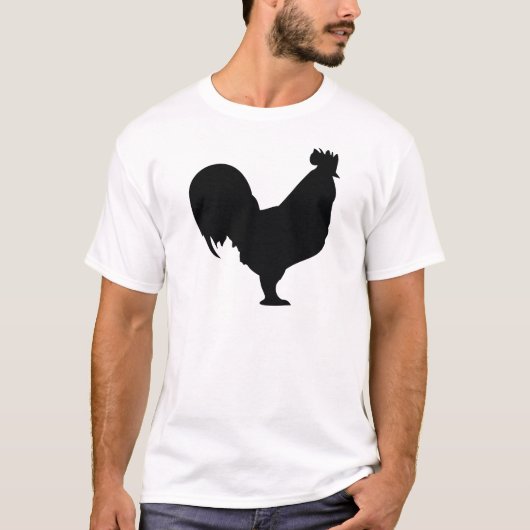 zwarte rooster t-shirt (Voorkant)