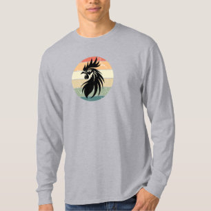 Zwarte rooster t-shirt