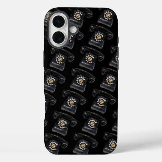 zwarte roterende telefoon Case-Mate iPhone case (Achterkant)