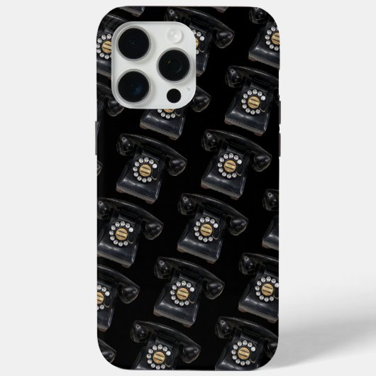 zwarte roterende telefoon Case-Mate iPhone case (Achterkant)