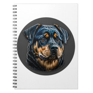 Zwarte rottweiler notitieboek