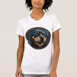 Zwarte rottweiler t-shirt
