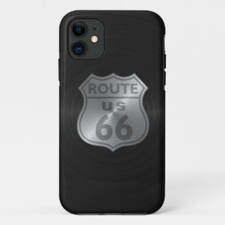 Zwarte Route 66 iPhone 11 Hoesje