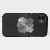 Zwarte Route 66 Case-Mate iPhone Case (Achterkant (horizontaal))
