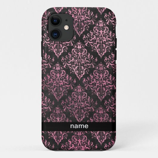 zwarte roze demask aangepaste telefooncel Case-Mate iPhone case (Achterkant)