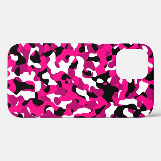 zwarte roze en witte kamo Case-Mate iPhone case (Achterkant (horizontaal))