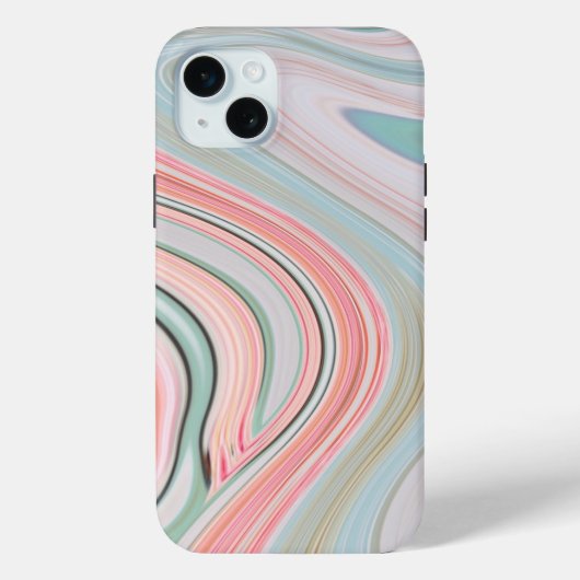 zwarte roze koraalmunt groene marmer zwelt regenbo Case-Mate iPhone case (Achterkant)