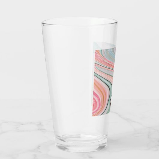 zwarte roze koraalmunt groene regenboogdraden glas (Rechts)