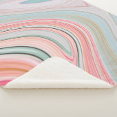 zwarte roze koraalmunt groene regenboogdraden sherpa deken (3/4)