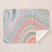 zwarte roze koraalmunt groene regenboogdraden sherpa deken (Voorkant (horizontaal))