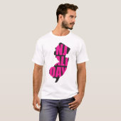 zwarte roze t-shirt (Voorkant volledig)
