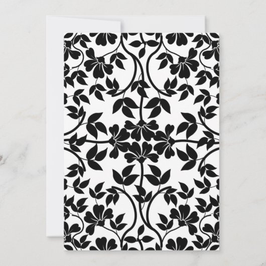 Zwarte & Roze Vlinder Bloem Bruiloft Kaart (Achterkant)