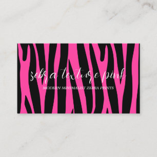 Zwarte Roze Zebra Streep Boetiek Visitekaartje