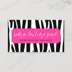 Zwarte Roze Zebraprint Boetiek Visitekaartje