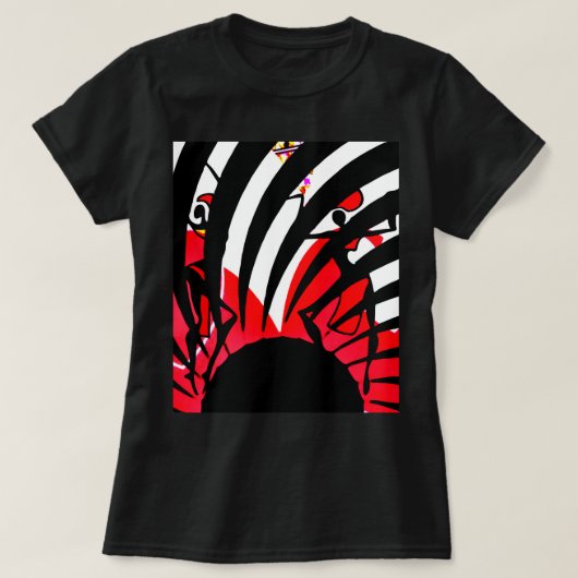 Zwarte Rozen Blouse T-shirt (Design voorkant)