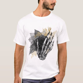 Zwarte Rozen met skelethand Gothic T-Shirt