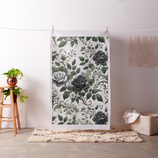 Zwarte rozen stof (Voorbeeld)