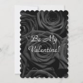 zwarte rozen Valentijn Feestdagenkaart (Voorkant)