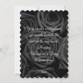 zwarte rozen Valentijn Feestdagenkaart (Achterkant)
