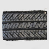 Zwarte rubberbanddraad voor automobielthema golfhanddoek (Horizontaal)