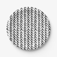 Zwarte Rustieke Tribal Pattern Paper Borden