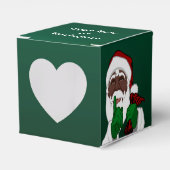 Zwarte Santa Gift Box Personaliseer kerstdozen Bedankdoosjes (Voorkant Zijde)