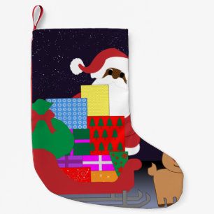 zwarte santa kleine kerstsok