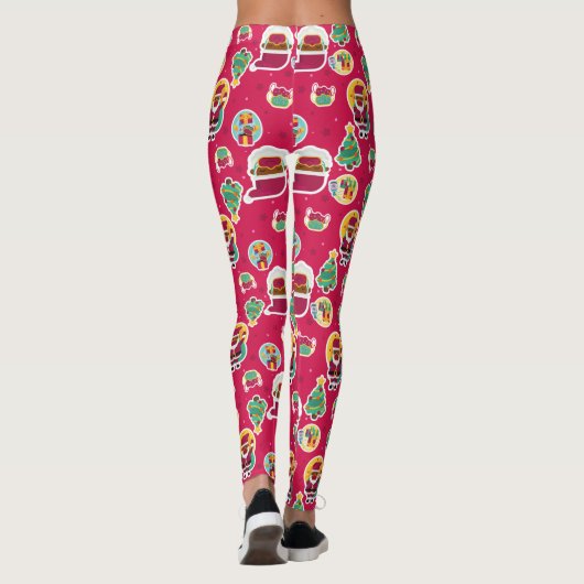 zwarte santa leggings (Achterkant)
