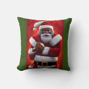 Zwarte Santa pillow Kussen