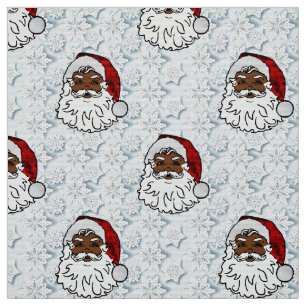 zwarte santa - sneeuwvlokken stof