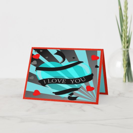 Zwarte Satin - Feestdagen Kaart (Voorkant)