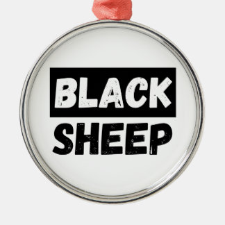 Zwarte Schaap Krachtig Vervuild Rebelliek Streetwe Metalen Ornament