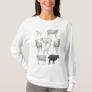 Zwarte schaap, lange hoes t-shirt