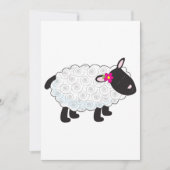 Zwarte schaap met witte wol kaart (Voorkant)