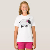 Zwarte schaap met witte wol t-shirt (Voorkant volledig)