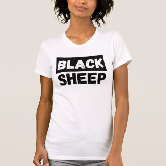 Zwarte Schaap Vet Gedrukt Typografie Rebellengroep T-shirt
