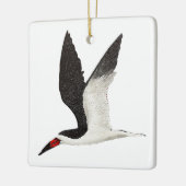 Zwarte Schaarbek Keramisch Ornament (Links)