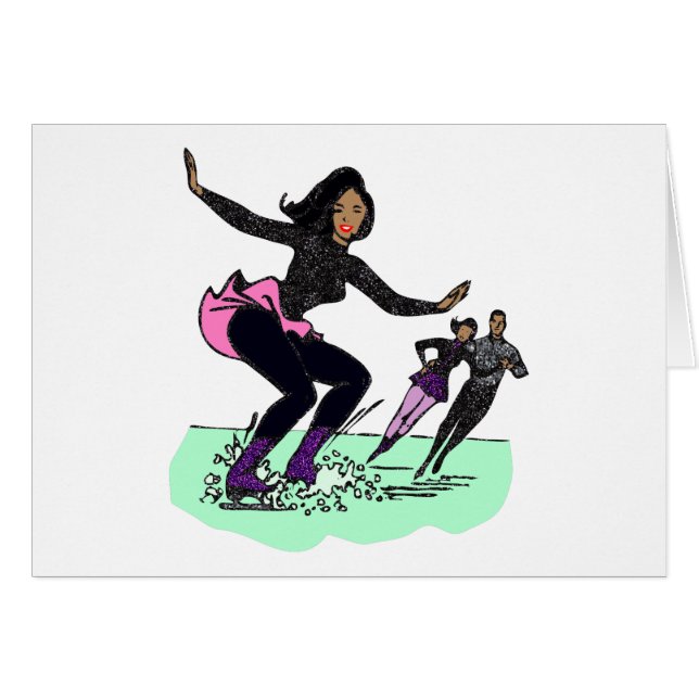zwarte schaatser (Voorkant Horizontaal)