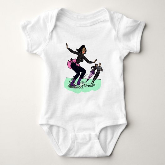 zwarte schaatser romper (Voorkant)