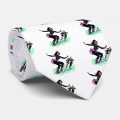 zwarte schaatser stropdas (Opgerold)