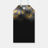 Zwarte schaduwen en luipaard afdrukken exotische a cadeaulabel (Achterkant)