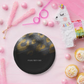 Zwarte schaduwen en luipaard afdrukken exotische p papieren bordje (Feest)