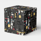 Zwarte schakelkaart bedankdoosjes (Achterkant)