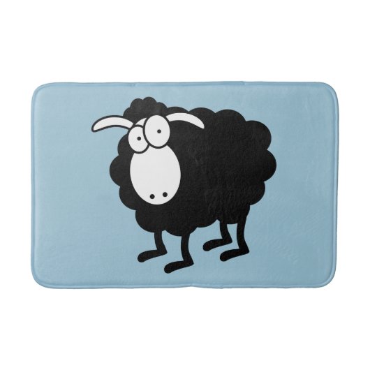 Zwarte schapen badmat (Voorkant)