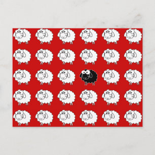 Zwarte schapen briefkaart