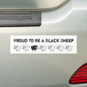 Zwarte schapen bumpersticker (Op auto)