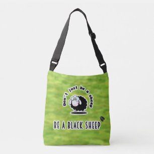 zwarte schapen crossbody tas