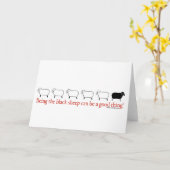Zwarte schapen kaart (Gele Bloem)